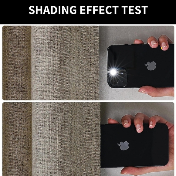 NIB - Joydeco 100% Blackout Curtains 2 Panel Set, 52*84" Linen - Picture 7 of 7